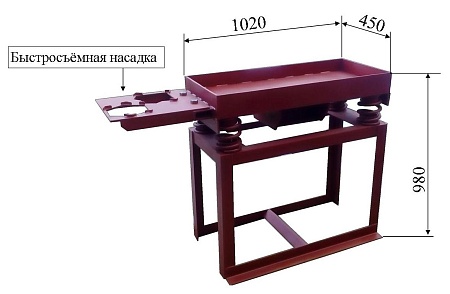 Вибростол формовочный № 4